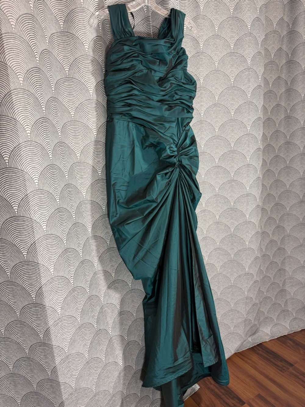 Tadashi Collection Emerald Ruched Evening Gown